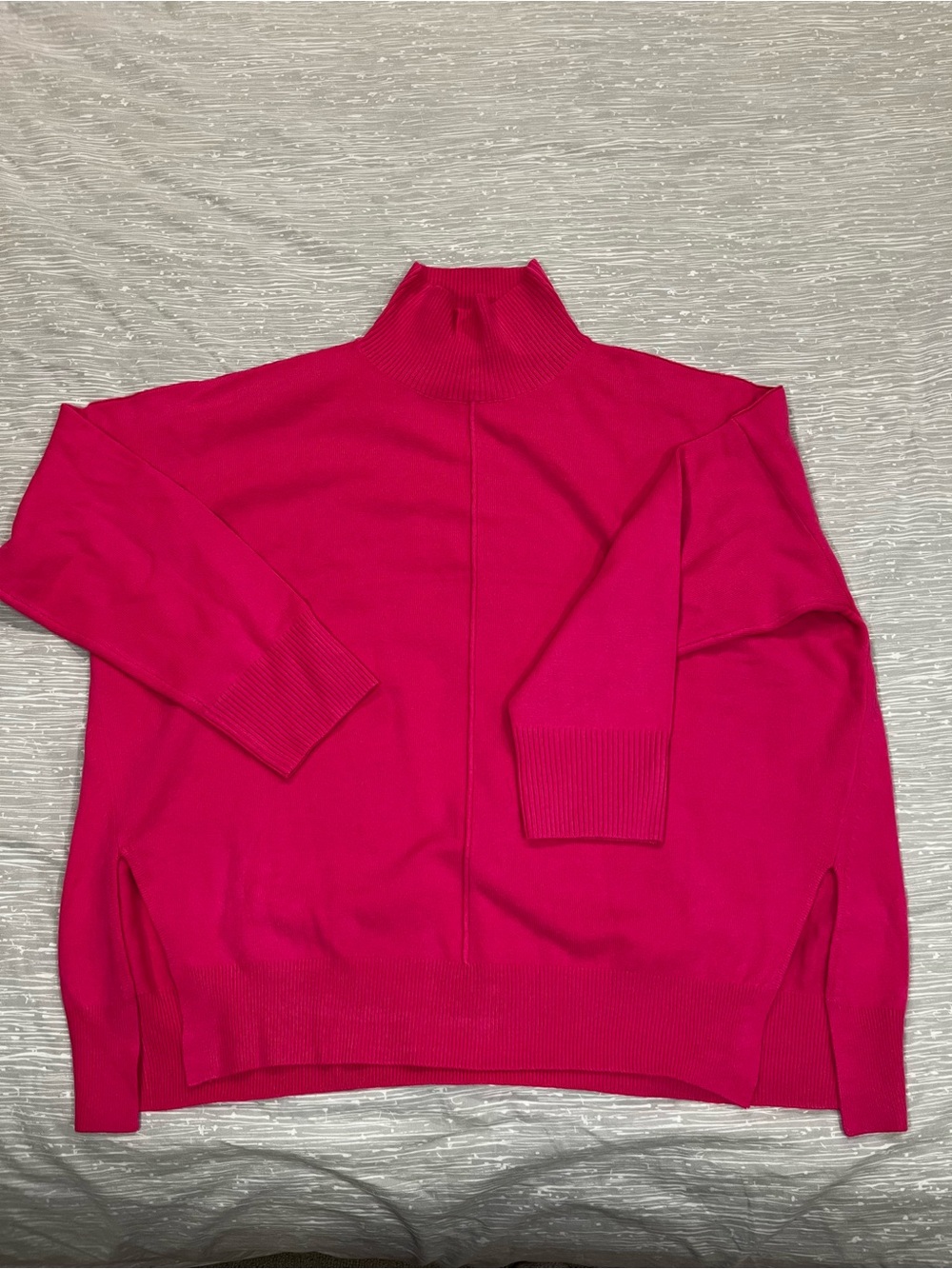 Women's hot pink turtle neck sweater